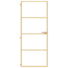 Vidaxl binnendeur smal 83x201,5 cm gehard glas en aluminium goudkleur