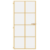 Vidaxl binnendeur smal 93x201,5 cm gehard glas en aluminium goudkleur