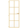 Vidaxl binnendeur smal 76x201,5 cm gehard glas en aluminium goudkleur