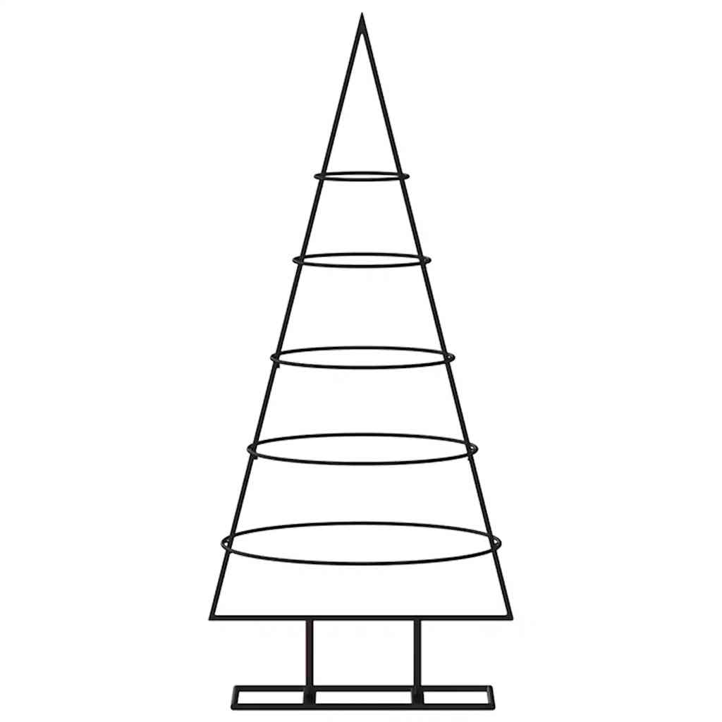 VidaXL Kerstdecoratie kerstboom 90 cm metaal zwart