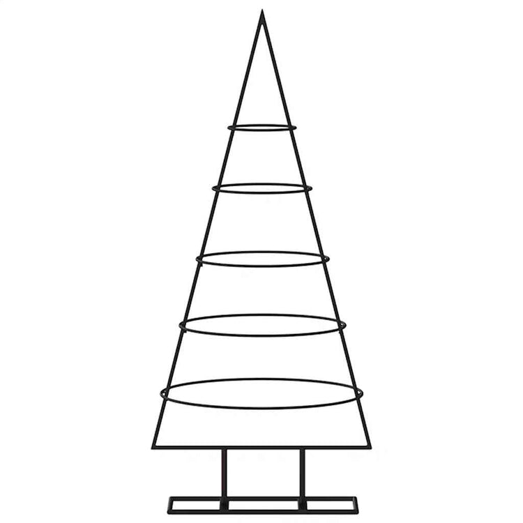 VidaXL Kerstdecoratie kerstboom 90 cm metaal zwart