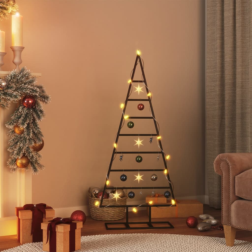 Vidaxl kerstdecoratie kerstboom 125 cm metaal zwart