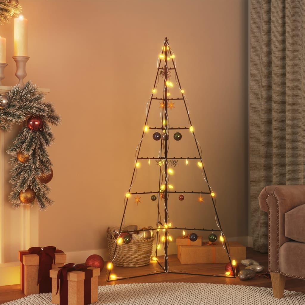 Vidaxl kerstdecoratie kerstboom 140 cm metaal zwart