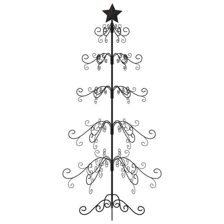 VidaXL Kerstdecoratie kerstboom 150 cm metaal zwart