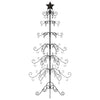 Vidaxl kerstdecoratie kerstboom 215 cm metaal zwart
