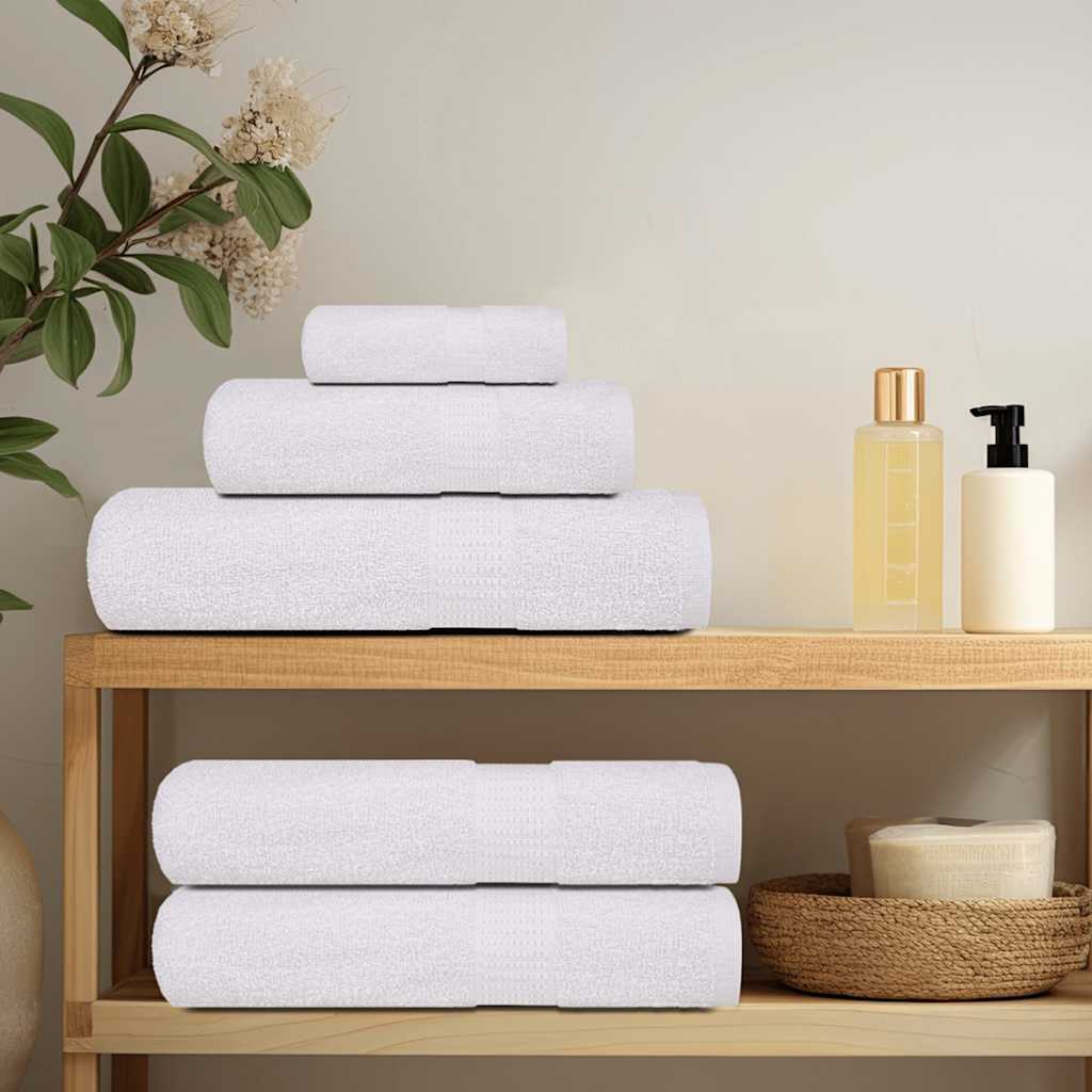 Vidaxl washandjes frogn 4 st 15x21 cm 360 g m² wit