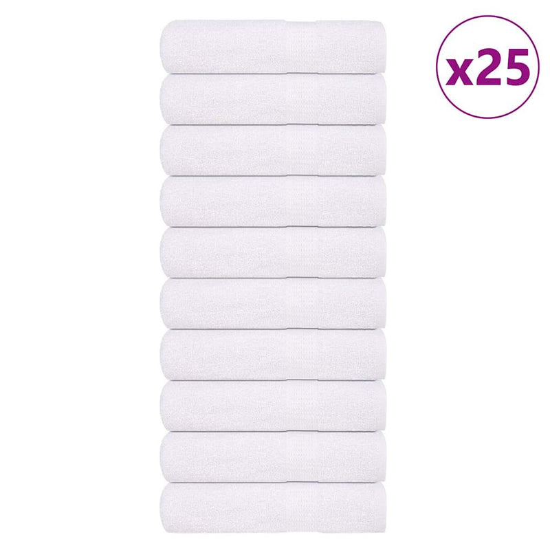 Vidaxl douchehanddoeken frogn 25 st 70x140 cm 360 g m² wit