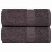 Vidaxl washandjes frogn 2 st 15x21 cm 360 g m² antraciet - afbeelding 1