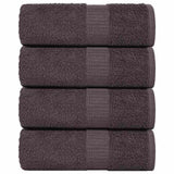Vidaxl washandjes frogn 4 st 15x21 cm 360 g m² antraciet - afbeelding 1