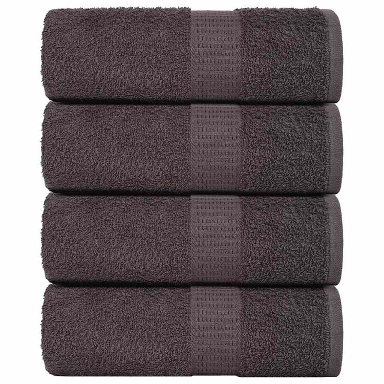 Vidaxl washandjes frogn 4 st 30x30 cm 360 g m² antraciet