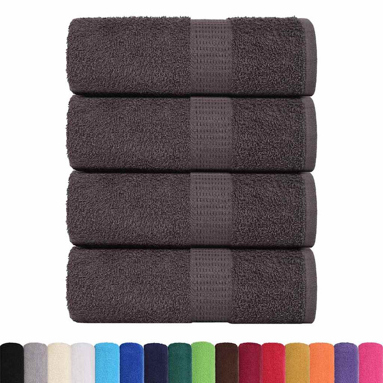 Vidaxl washandjes frogn 4 st 30x30 cm 360 g m² antraciet