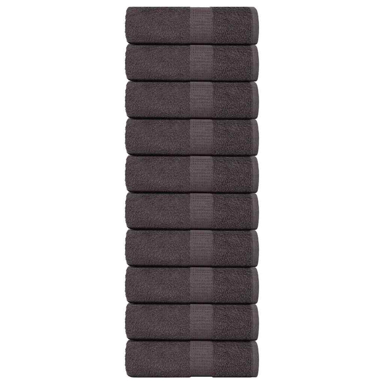 Vidaxl washandjes frogn 10 st 30x30 cm 360 g m² antraciet