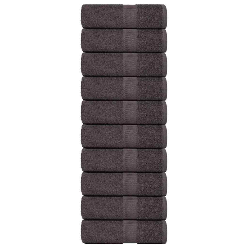 Vidaxl washandjes frogn 10 st 30x30 cm 360 g m² antraciet