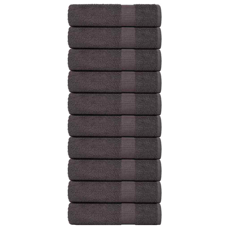 Vidaxl handdoeken frogn 10 st 50x100 cm 360 g m² antraciet