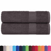 Vidaxl douchehanddoeken frogn 2 st 70x140 cm 360 g m² antraciet - afbeelding 2