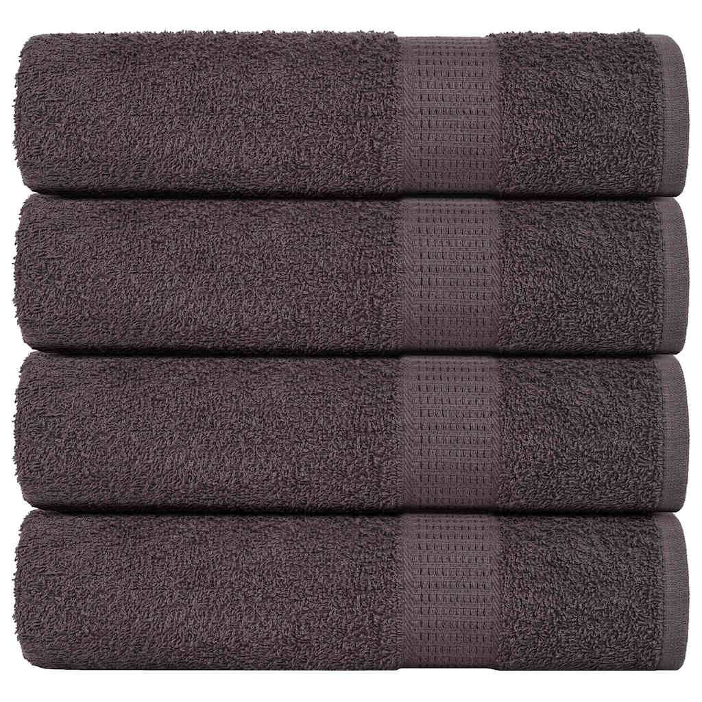Vidaxl douchehanddoeken frogn 4 st 70x140 cm 360 g m² antraciet