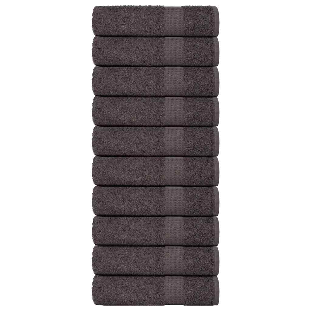 Vidaxl douchehanddoeken frogn 10 st 70x140 cm 360 g m² antraciet