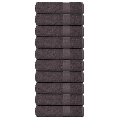 Vidaxl douchehanddoeken frogn 10 st 70x140 cm 360 g m² antraciet