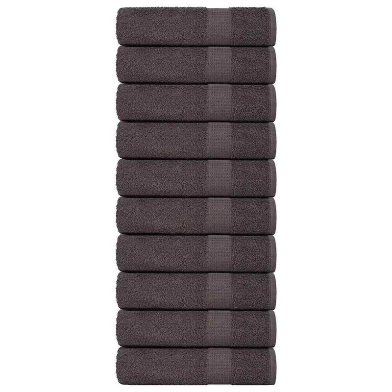 Vidaxl douchehanddoeken frogn 10 st 70x140 cm 360 g m² antraciet