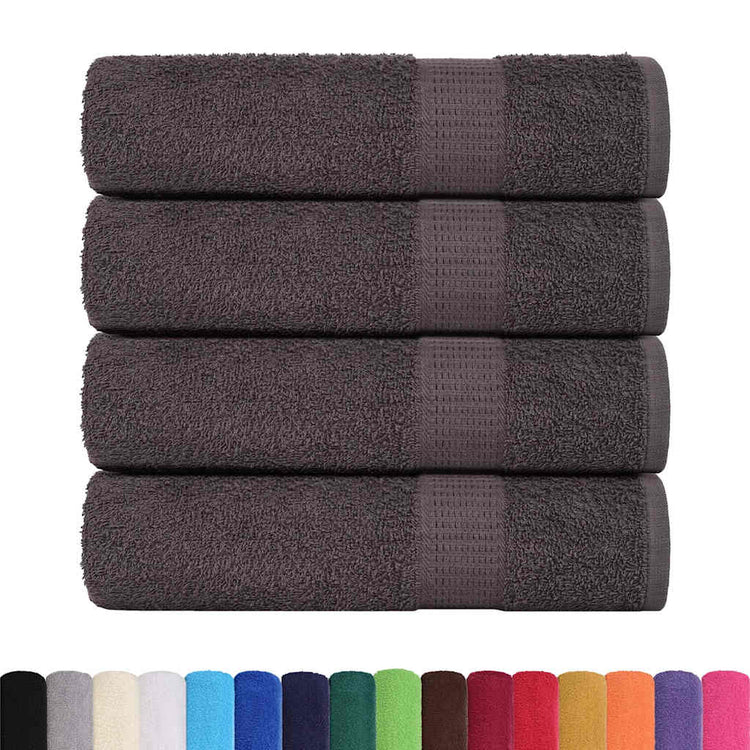 Vidaxl badhanddoeken frogn 4 st 100x150 cm 360 g m² antraciet