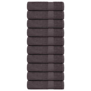 Vidaxl badhanddoeken frogn 10 st 100x150 cm 360 g m² antraciet - afbeelding 1