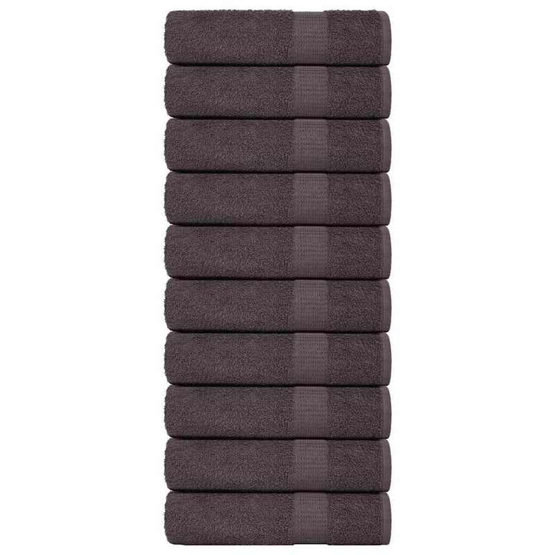 Vidaxl badhanddoeken frogn 10 st 100x150 cm 360 g m² antraciet