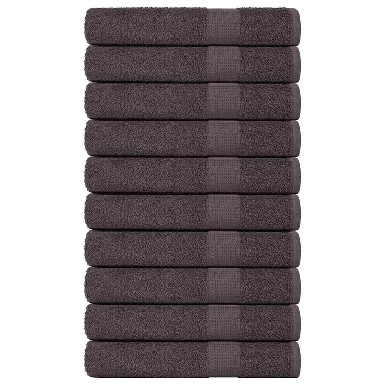 Vidaxl handdoeken frogn 10 st 100x200 cm 360 g m² antraciet