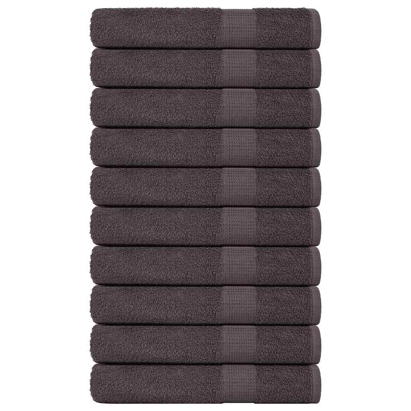 Vidaxl handdoeken frogn 10 st 100x200 cm 360 g m² antraciet