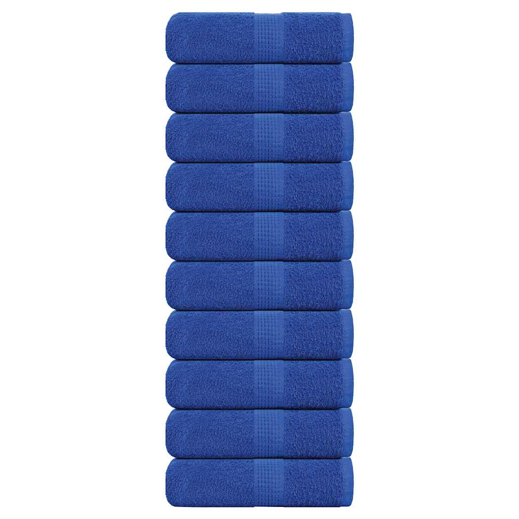 Vidaxl zeepdoekjes 10 st 30x30 cm 360 g m² 100% katoen blauw