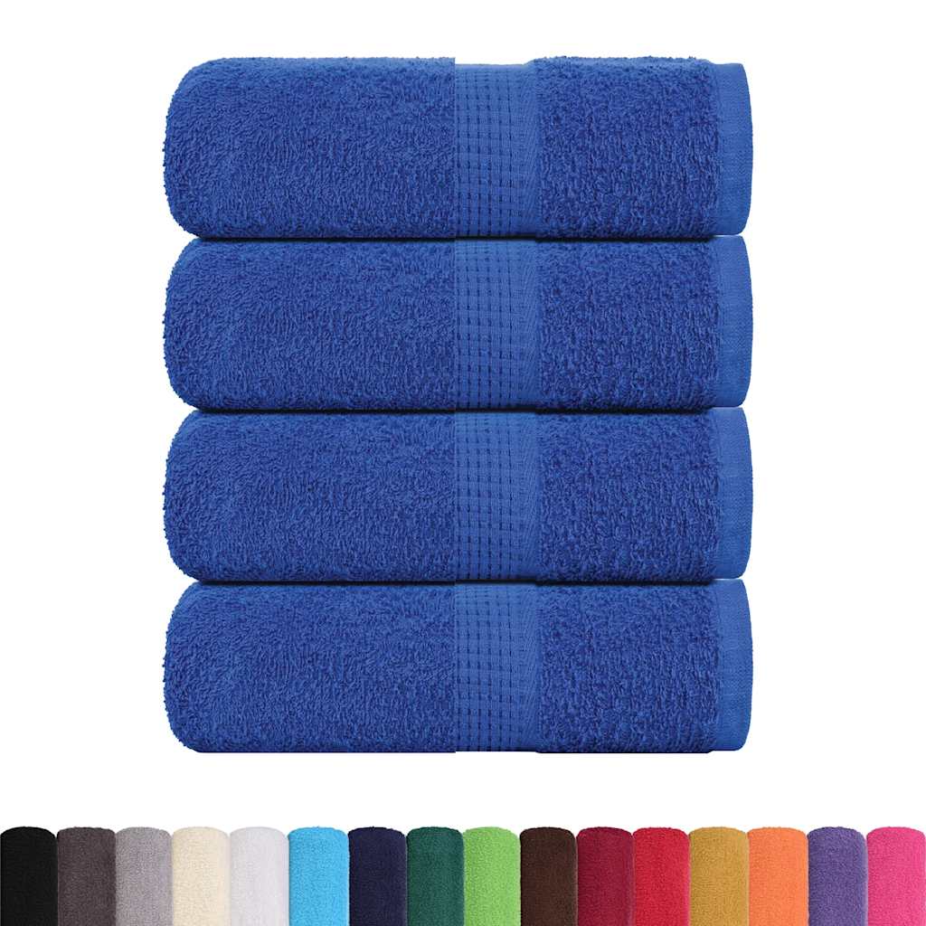 Vidaxl gastendoekjes 4 st 30x50 cm 360 g m² 100% katoen blauw