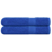 Vidaxl saunahanddoeken frogn 2 st 80x200 cm 360 g m² blauw - afbeelding 1