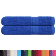 Vidaxl saunahanddoeken frogn 2 st 80x200 cm 360 g m² blauw - afbeelding 2
