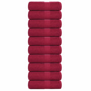 Vidaxl washandjes frogn 10 st 30x30 cm 360 g m² bordeaux - afbeelding 1