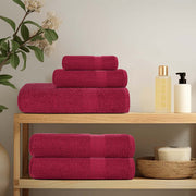 Vidaxl washandjes frogn 10 st 30x30 cm 360 g m² bordeaux - afbeelding 3