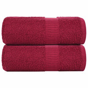 Vidaxl gastendoekjes frogn 2 st 30x50 cm 360 g m² bordeaux - afbeelding 1