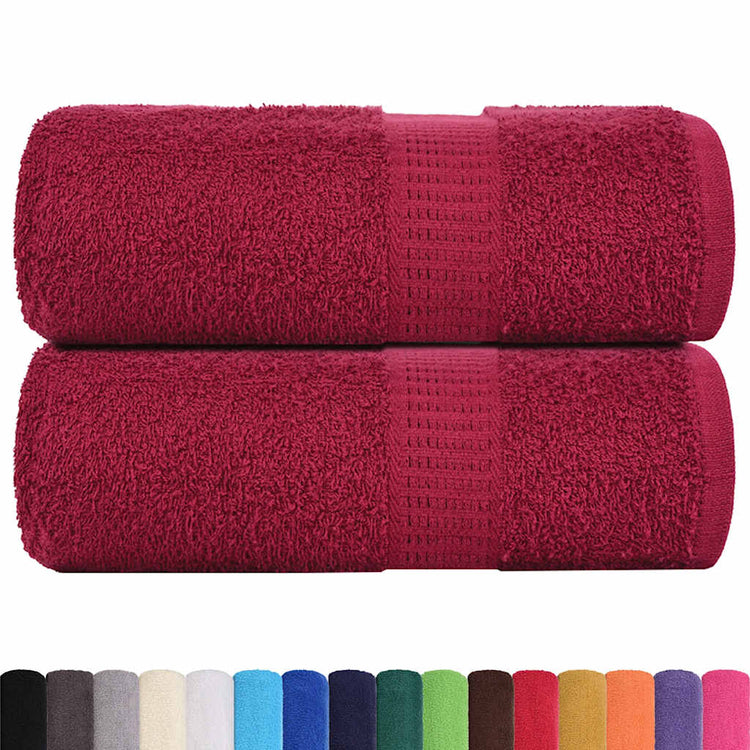 Vidaxl gastendoekjes frogn 2 st 30x50 cm 360 g m² bordeaux