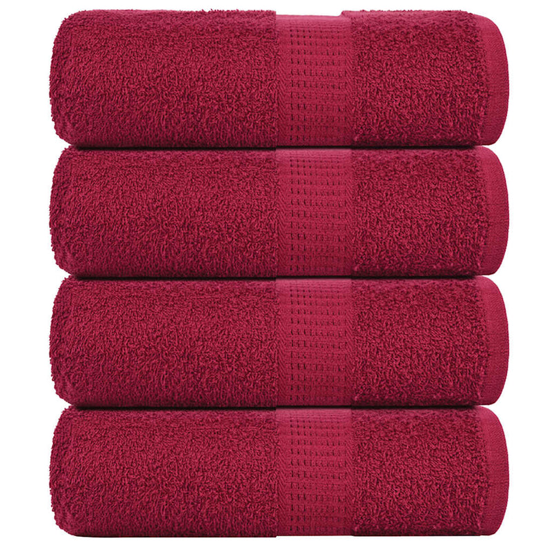 Vidaxl gastendoekjes frogn 4 st 30x50 cm 360 g m² bordeaux