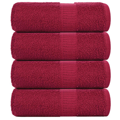 Vidaxl gastendoekjes frogn 4 st 30x50 cm 360 g m² bordeaux