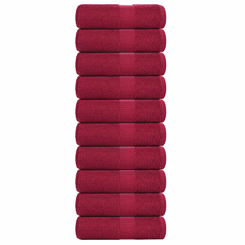 Vidaxl gastendoekjes frogn 10 st 30x50 cm 360 g m² bordeaux