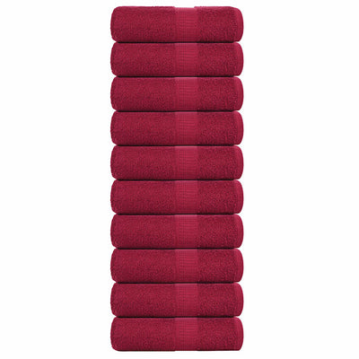 Vidaxl gastendoekjes frogn 10 st 30x50 cm 360 g m² bordeaux