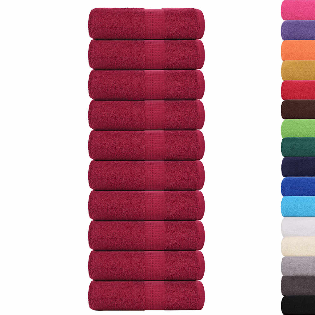 Vidaxl gastendoekjes frogn 10 st 30x50 cm 360 g m² bordeaux