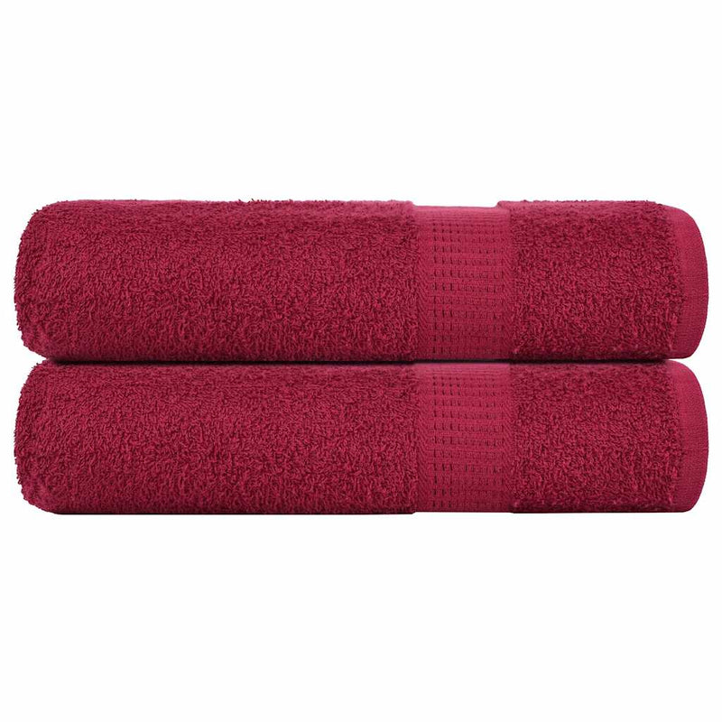 Vidaxl handdoeken frogn 2 st 50x100 cm 360 g m² bordeaux