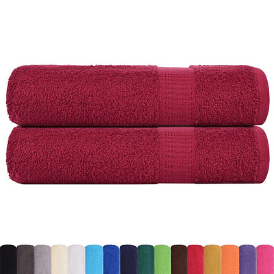 Vidaxl handdoeken frogn 2 st 50x100 cm 360 g m² bordeaux