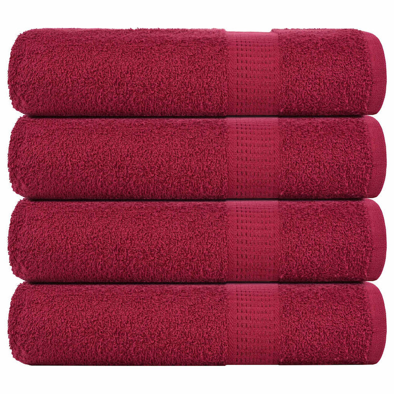 Vidaxl handdoeken frogn 4 st 50x100 cm 360 g m² bordeaux