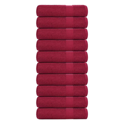 Vidaxl handdoeken frogn 10 st 50x100 cm 360 g m² bordeaux