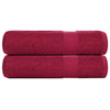 Vidaxl douchehanddoeken frogn 2 st 70x140 cm 360 g m² bordeaux