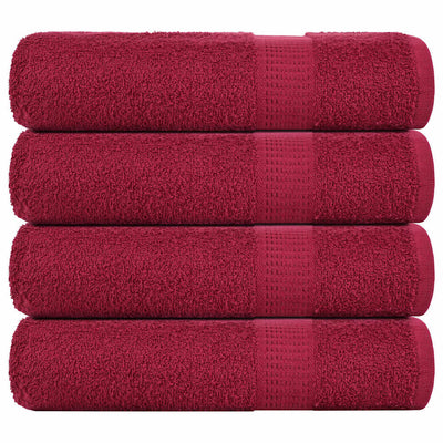 Vidaxl douchehanddoeken frogn 4 st 70x140 cm 360 g m² bordeaux