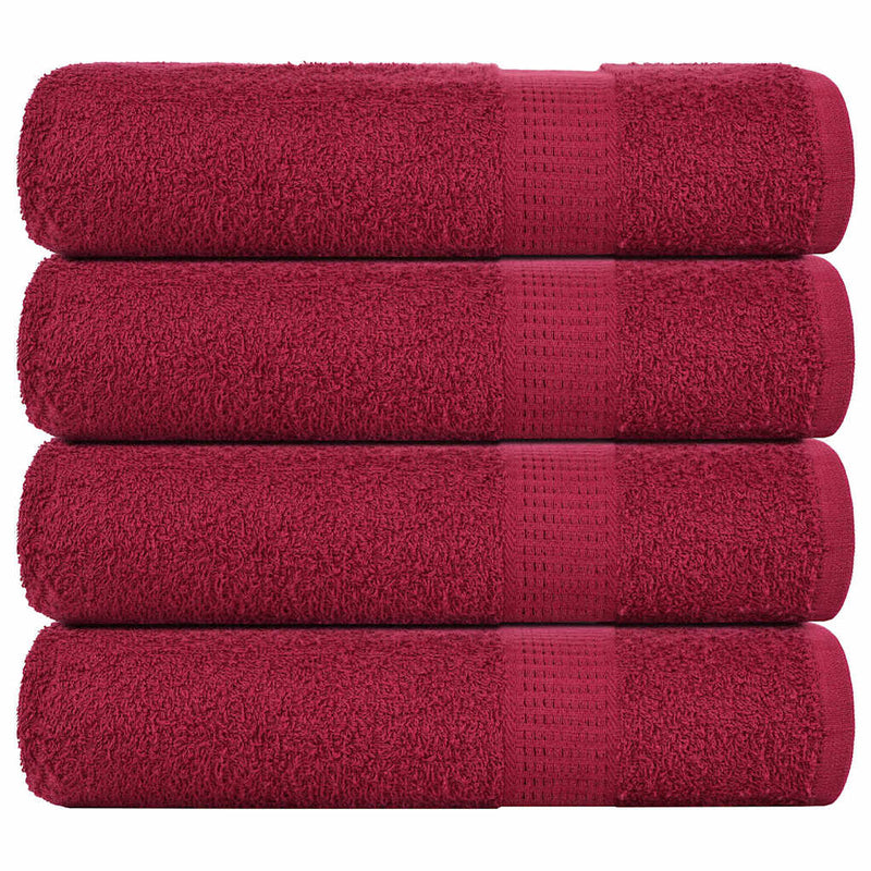 Vidaxl douchehanddoeken frogn 4 st 70x140 cm 360 g m² bordeaux