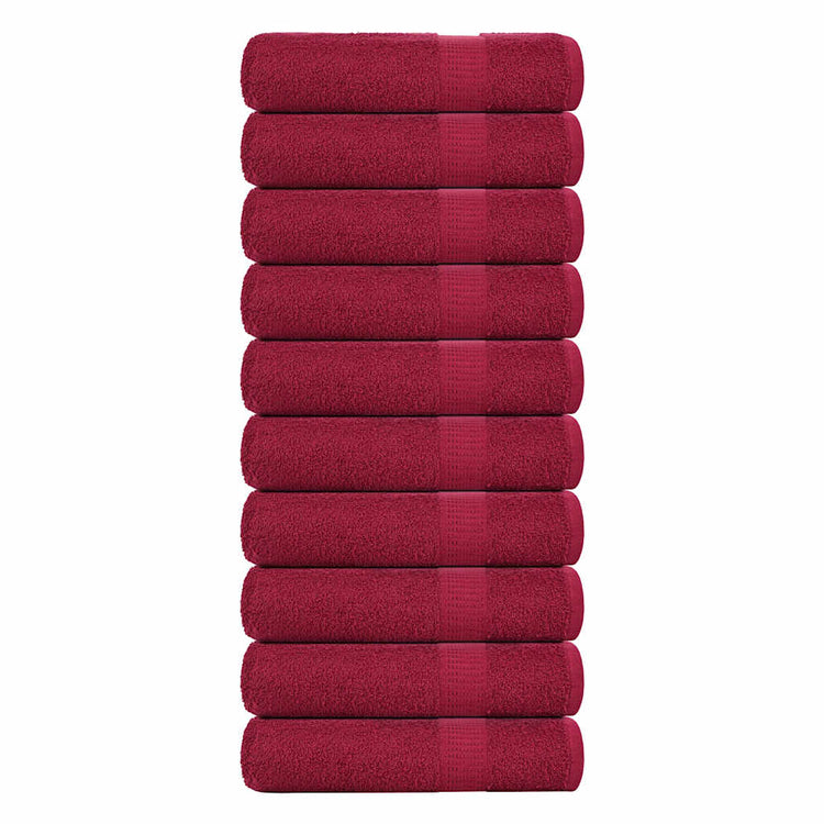 Vidaxl douchehanddoeken frogn 10 st 70x140 cm 360 g m² bordeaux
