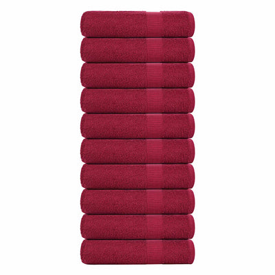 Vidaxl douchehanddoeken frogn 10 st 70x140 cm 360 g m² bordeaux